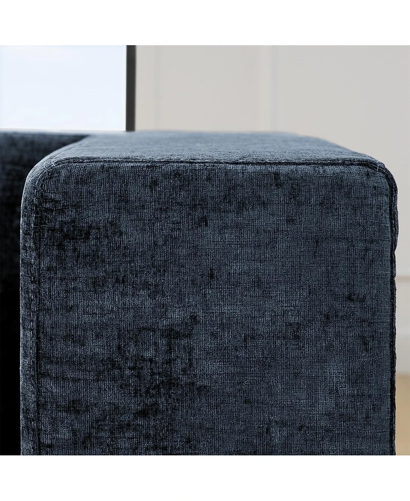 Streamdale Furniture 143" Cloud Sectional Couch with Comfy Chaise, U-Shaped Modular Sofa, Blue