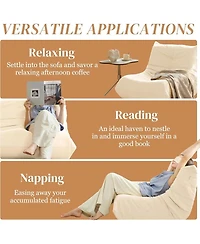 Streamdale Furniture Luxury White Microfiber Button-Tufted Accent Chair for Living Room (1pc)