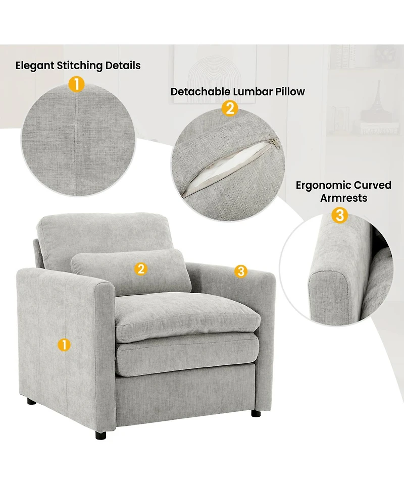 Streamdale Furniture Cozy Upholstered Oversized Comfy Cloud Sofa Double Cushion Group