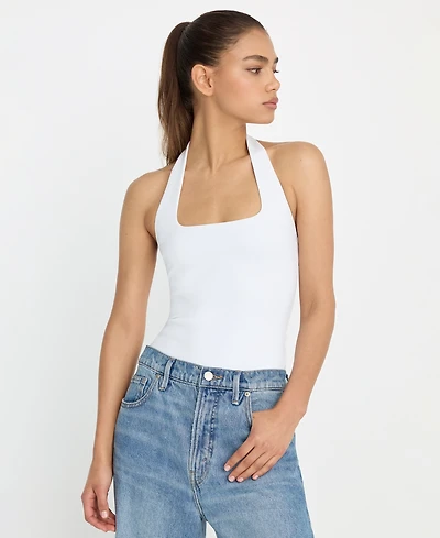 Good American Women's Halter Square Neck Bodysuit