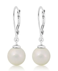 Chanteur/Girl/Pearl White Gold Palladium Plating Leverback Earring
