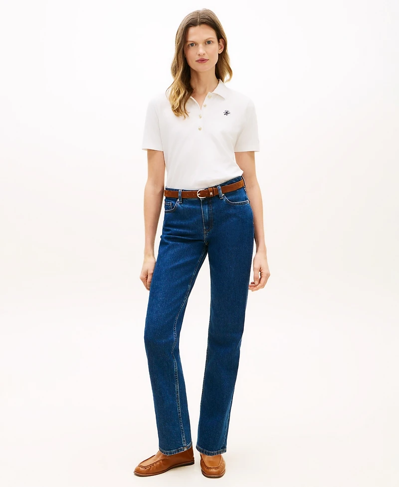 Tommy Hilfiger Women's Script Logo Polo T-Shirt