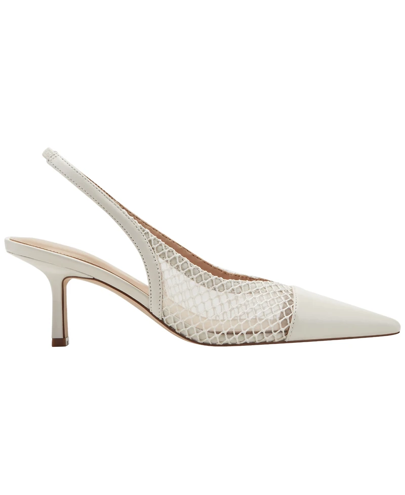 Marc Fisher Ltd Women's Gipsi Mesh Slingback Kitten Heel Pumps