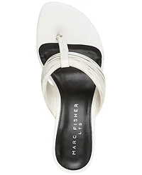 Marc Fisher Ltd Women's Pamilla Leather Kitten Heel Sandals