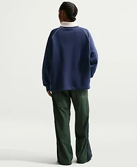 Nike Women's Sportswear Phoenix Fleece Graphic Polo Oversized Top