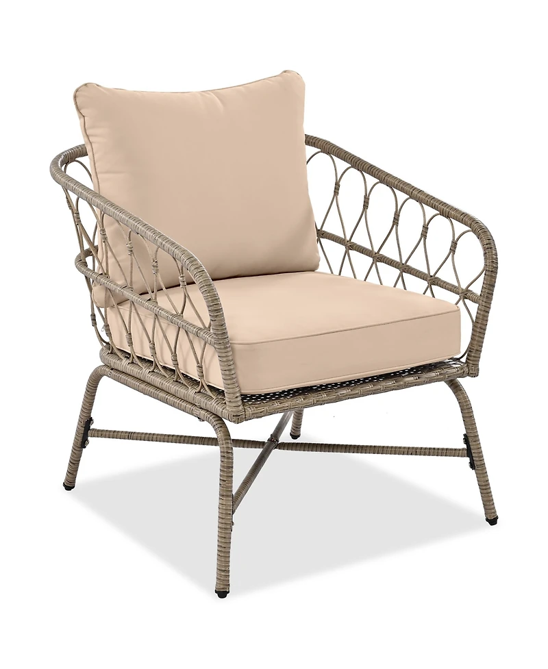 Streamdale Boho Wicker Chat Set with Comfort and Style