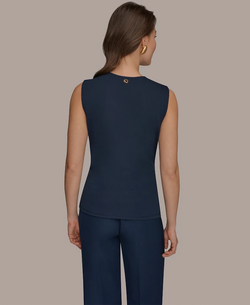 Donna Karan New York Women's Deep V-Neck Knit Top