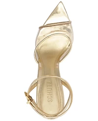 Schutz Women's Elodie Vinyl Pointed Toe Wedge Sandals