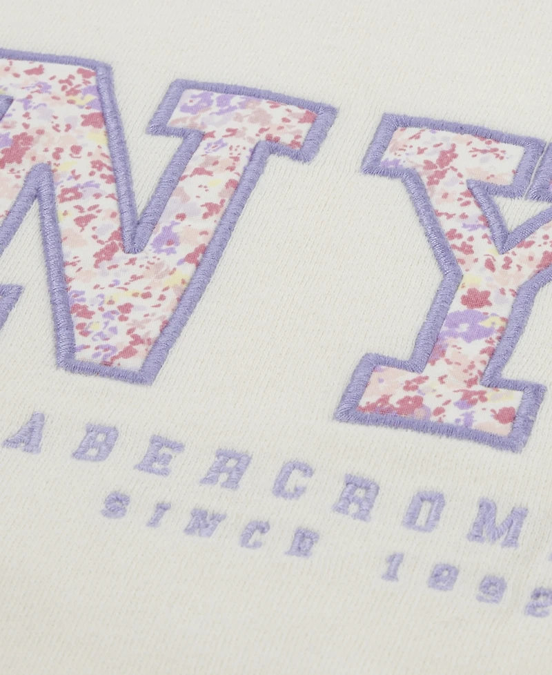 abercrombie kids Girls' Nyc Floral Crewneck Sweatshirt