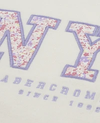 abercrombie kids Girls' Nyc Floral Crewneck Sweatshirt