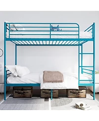 Streamdale Furniture Metal Twin Over Twin Bunk Bed with Ladder