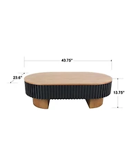 Streamdale Furniture Elliptical coffee table with storage