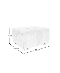 Streamdale Furniture Stylish Chenille Sofa with Ottoman - Comfortable & Durable Design