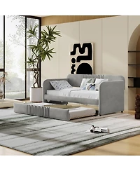Streamdale Furniture Upholstered Twin Daybed Sofa with Trundle