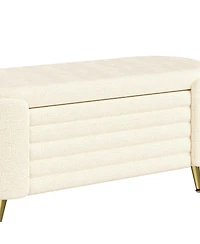 Streamdale Furniture Modern Storage Ottoman Upholstered Bench for Living Room, Bedroom