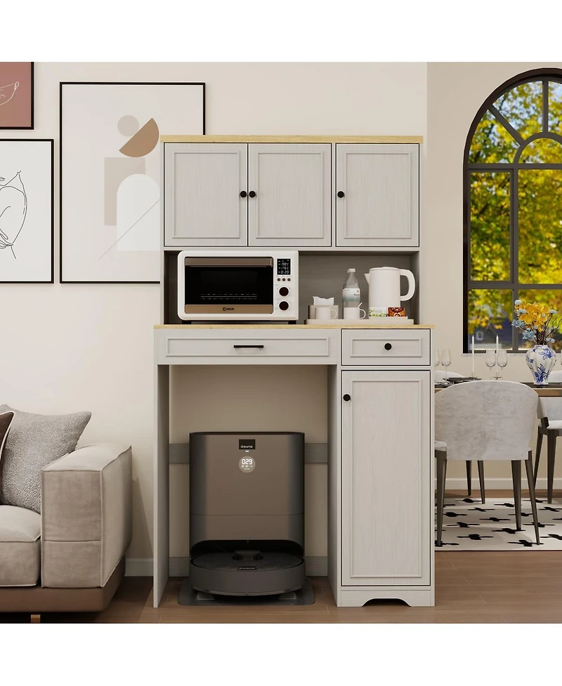 Streamdale Furniture Furniture Over the Washer/Dryer/Robot Vacuum Storage Cabinet