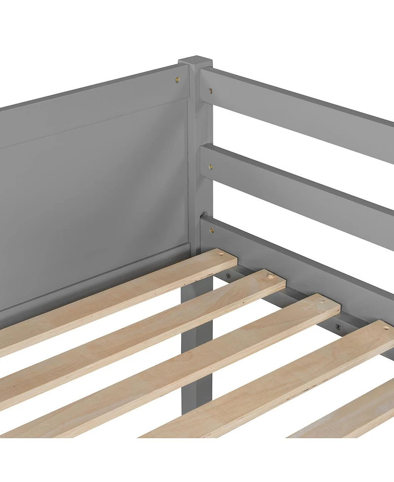 Streamdale Furniture Solid Wood Twin Size Loft Bed with Ladder