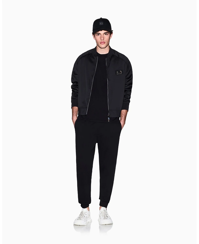 A|X Armani Exchange Men's Black and Gold Crewneck T-Shirt