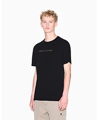 A|X Armani Exchange Men's Black and Gold T-Shirt