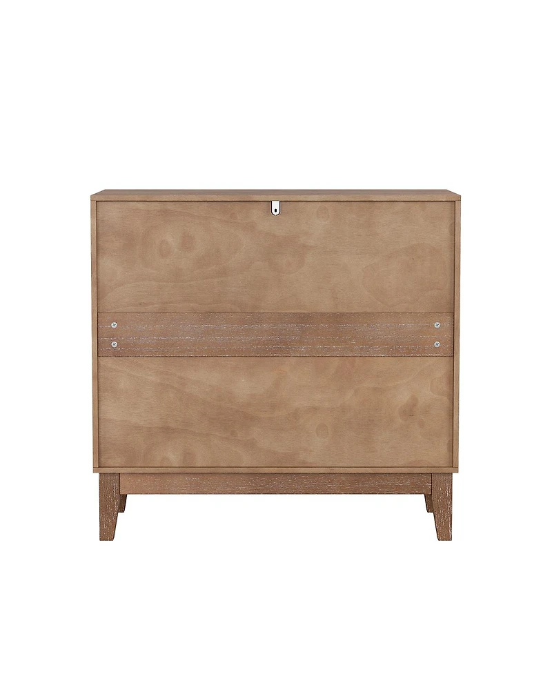 Streamdale Furniture 31.5-inch geometric sideboard with 2 doors and adjustable shelves.