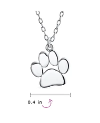 Bling Jewelry Bff Animal Lover Pet Dog Cat Paw Print Stud Earrings Pendant Set Sterling Silver