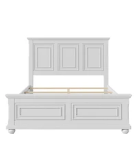 Streamdale Furniture Vintage Pinewood Queen Bed Frame, White