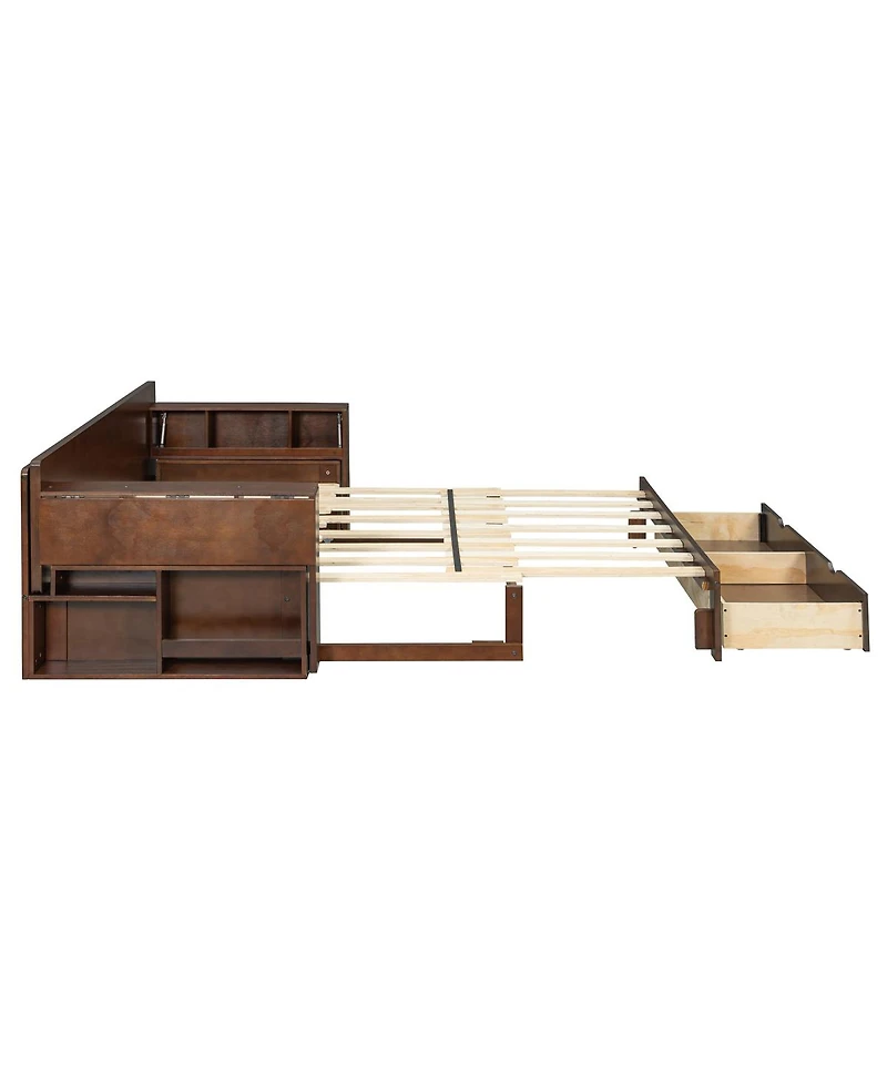 Streamdale Furniture Full Daybed with Removable Desk & Storage Drawers