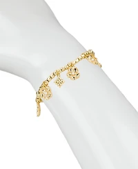 Patricia Nash Gold-Tone Beaded Charm Stretch Bracelet