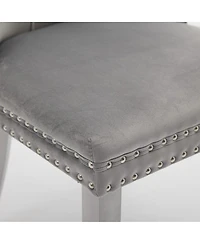 Streamdale Furniture Nikki Collection Modern Velvet Dining Chair Set (2-Pcs)