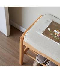 Streamdale Furniture Solid Wood Shoe Bench with Cushion