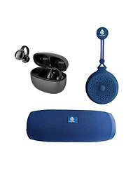 Pursonic Total Audio Freedom Collection – Wireless Earbuds + Extended-Play 360° Speaker + Waterproof Suction Speaker