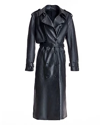Julia & Stella by Maximilian Women's Leather Trench