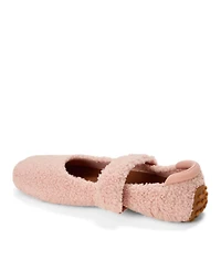 Dearfoams Women's Haddy Teddy Flat