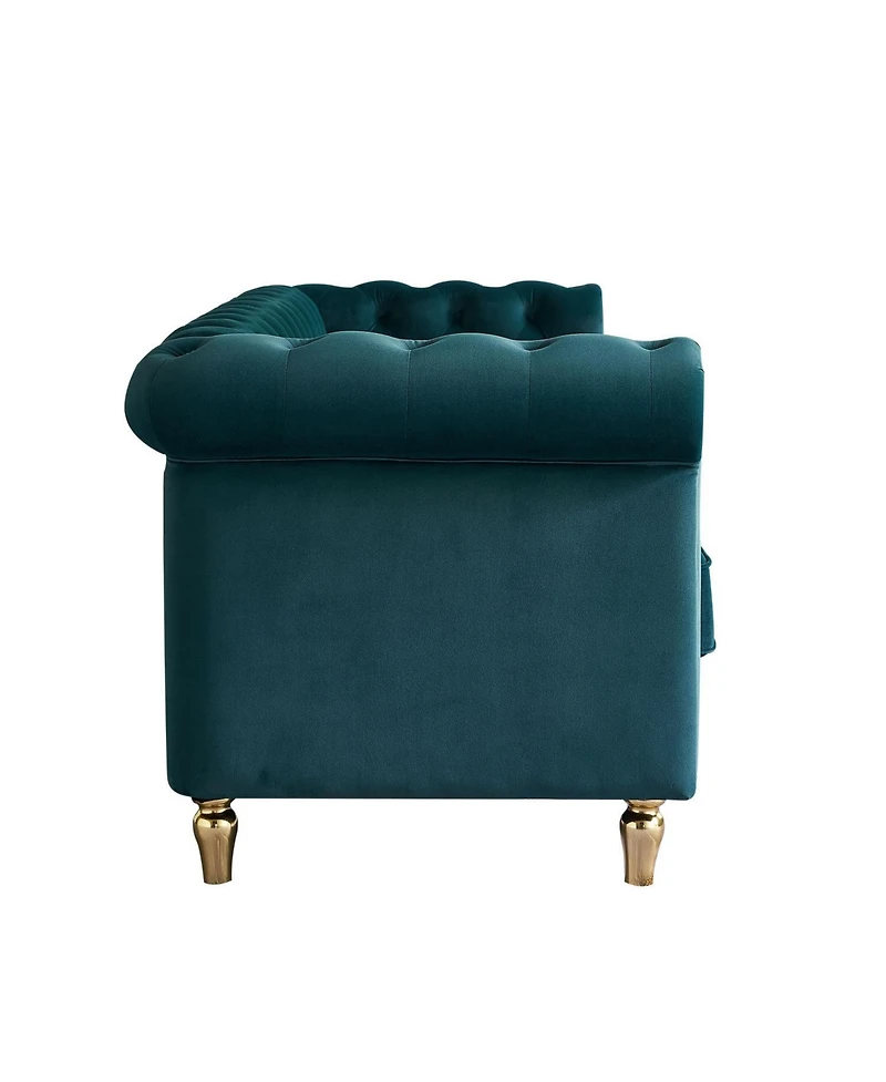 Streamdale Furniture Chesterfield Velvet Sofa 84.65 inch for Living Room