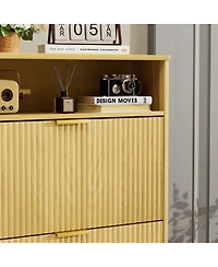 Streamdale Shoe Cabinet Storage with 2 Flip Drawers, Tall Free Standing Organizer Rack.