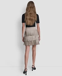 Dkny Women's Studded Fringe Mini Skirt