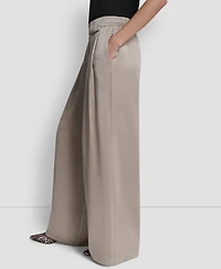 Dkny Women's Pleated Wide-Leg Pull-On Pants