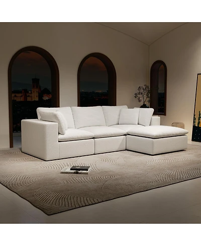 Streamdale Furniture Modular Sectional Sofa Seat, Upholstered Couch, No Assembly, 4PC Combo