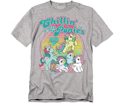 Hasbro+ Men's + My Little Pony Retro Chillin with Ponies T Shirt