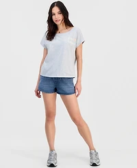 Self Esteem Juniors' East Coast Shell Graphic Cotton Boat Neck T-Shirt