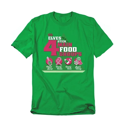 Elf Men's 4 Main Food Groups T Shirt