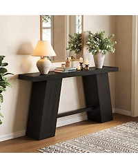 Tribesigns 70.8-Inch Long Black Console Table for Entryway, Narrow Modern Sofa Table, Black