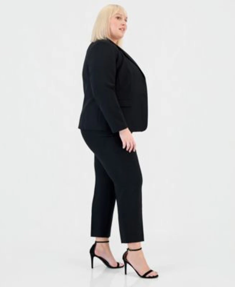 Kasper Plus Size Blazer Straight Leg Pants