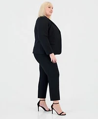 Kasper Plus Size Blazer Straight Leg Pants