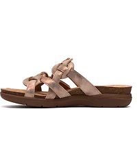 Clarks Women's April Rae Round Toe Flat Sandals