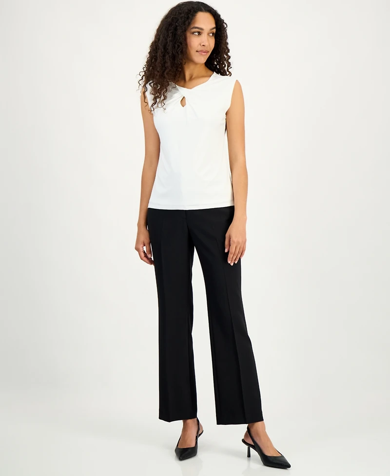 Kasper Women's Twist-Neck Sleeveless Top, Regular & Petite