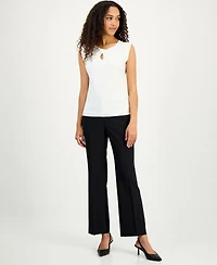 Kasper Women's Twist-Neck Sleeveless Top, Regular & Petite