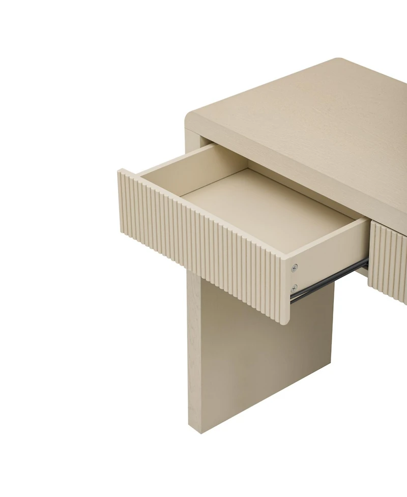 Streamdale Furniture Rustic Console Table - Fluted Drawers