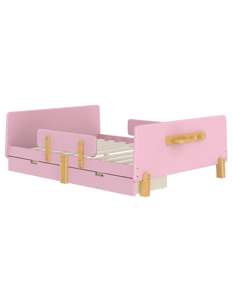 Streamdale Furniture Platform Bed with Storage, Solid Wood Frame, No Box Spring Needed