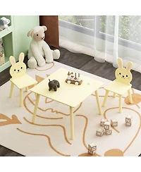 Streamdale Furniture Kids Table and Chair Set with 2 Bunny Chairs